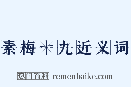 素梅十九近义词是什么意思的图片